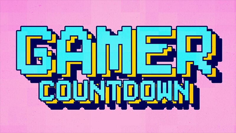 Pink Blue Bright Gamer Countdown